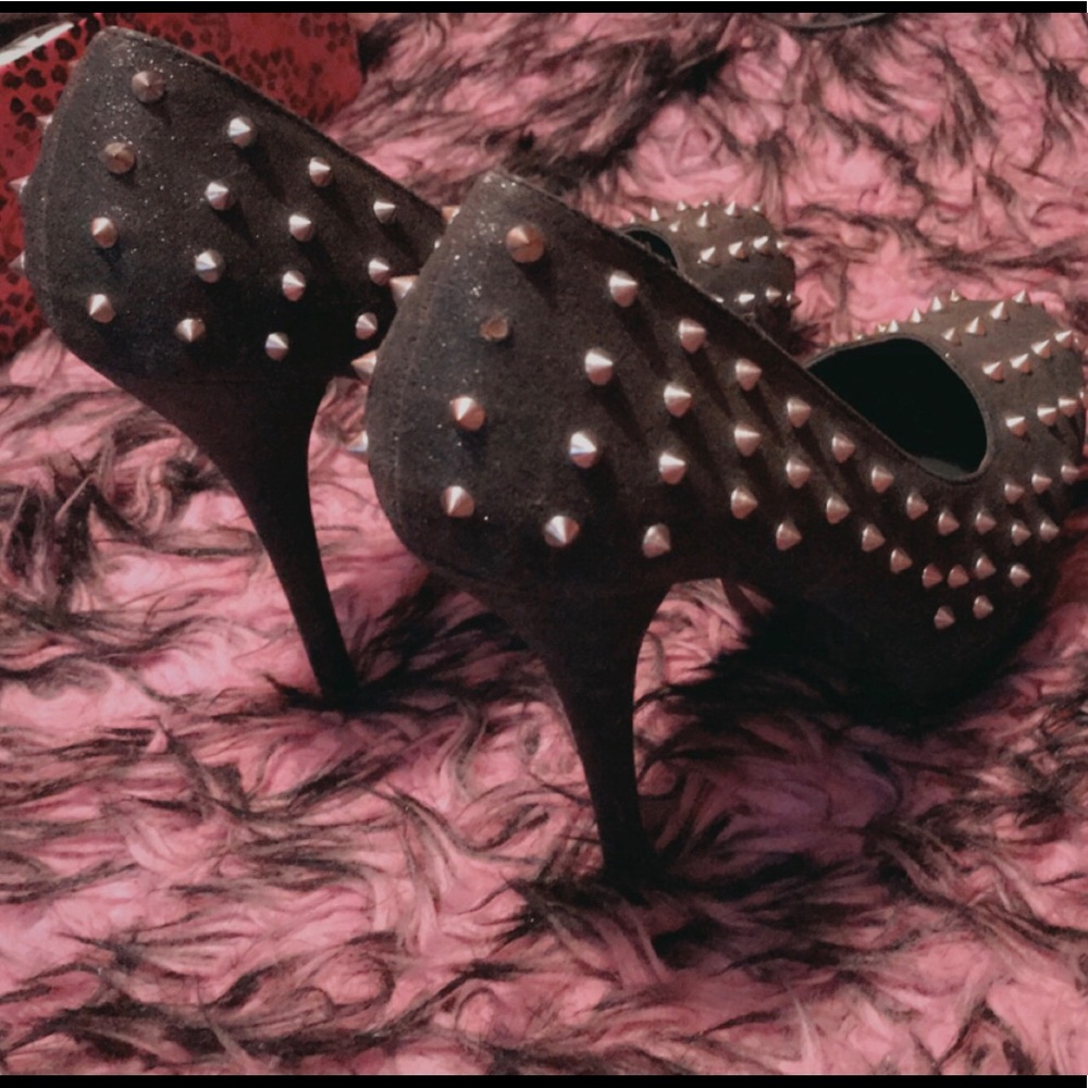 Sexy stiletto spiked goth heels
